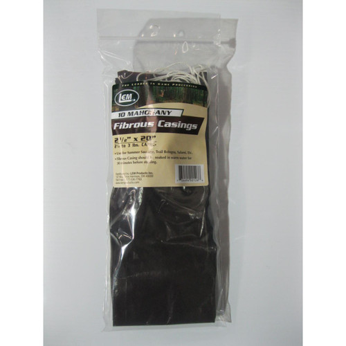 LEM Products Mahogany Fibrous Casings 2-1/2" X 20" # 126 - 734494001266