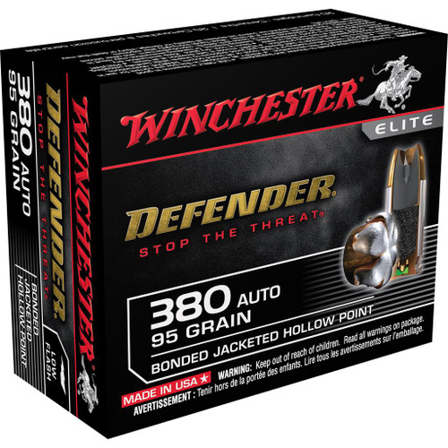 Winchester PDX1 Defender 380 Auto 95gr Bonded Jacketed Hollow Point #S380PDB - 020892218642