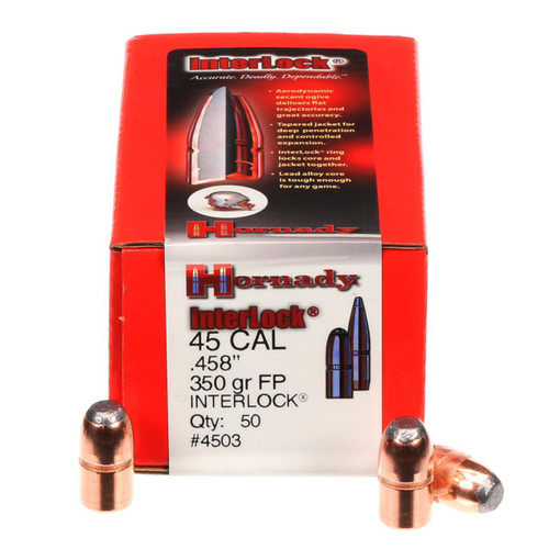 Hornady 45 Caliber 350 Grain InterLock #4503 - 090255245035