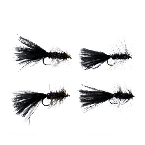 Cortland Streamer Wooly Bugger Black 4pack #CLC709362 - 043372709362