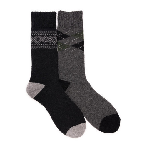 Muk Luks Men's Wool Blend Socks 2PK -