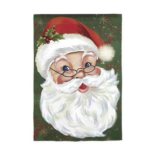 Evergreen Enterprises Merry Santa Applique Garden Flag #1610013 - 801946407270