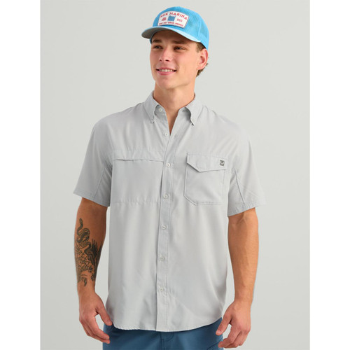 Huk Tide Point Printed Short Sleeve Button-Down #H1500220 -