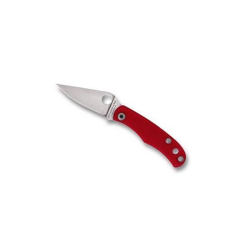 Spyderco Bug Plainedge Knife - Red #C133GRDP - 716104000388