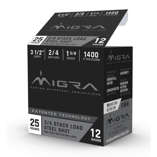 Migra Staxd Steel 12 Gauge 3.5"  2/4 Shot Size #M-12LS2-4 - 683828726514