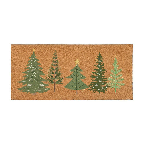 EVERGREEN ENTERPRISES INC. Shades of Green Flcoked Coir Sassafras Mat, 22"x10” #SI9NKEGSF - 801946837787