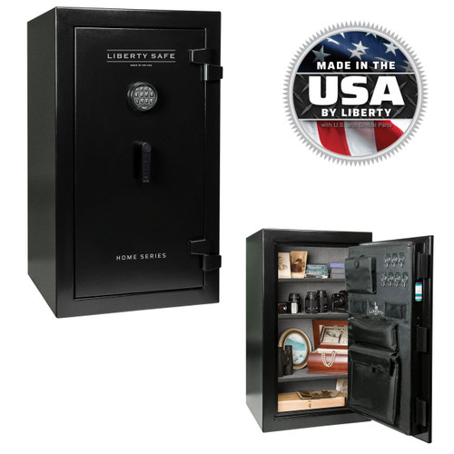 LIBERTY SAFE Home Safe - 12 - Black w/ Grey - Securam Toplit Lock - 647346437505