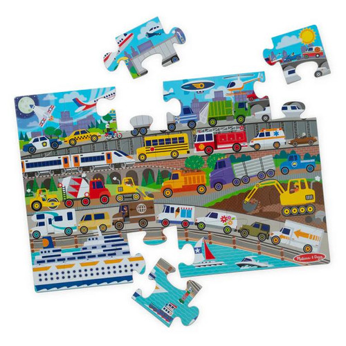 Melissa & Doug Floor Puzzle Traffic Jam #50616 - 00077250616