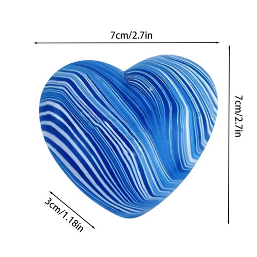 Squishy Toy - Marble Heart Blue  #HT251106-4 - 400004630713