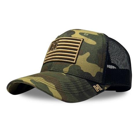 Hornady H Flag Trucker Hat - Camo/Black  #34350 - 784802343502