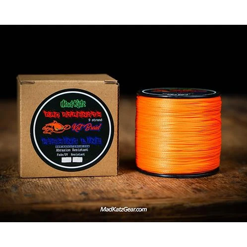 Madkatz Orange 9 Strand Braid 328yds - 60lb  #MKGKBORNG60 - 810152811269