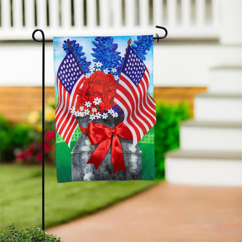 Evergreen Enterprises Garden Flag Patriotic Bouquet #1610224 - 801946525981
