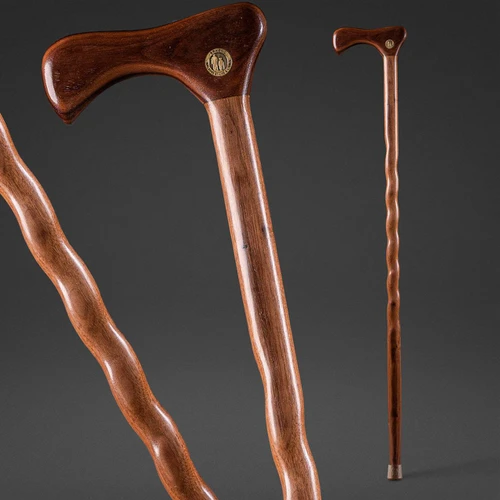 Brazos Twisted Walnut Traditional Handcrafted Walking Cane 37" #502-3000-0281 - 840008019044