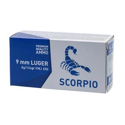 Scorpio Ammo 9mm - 50 Rounds  #S9MM124F - 850053775000