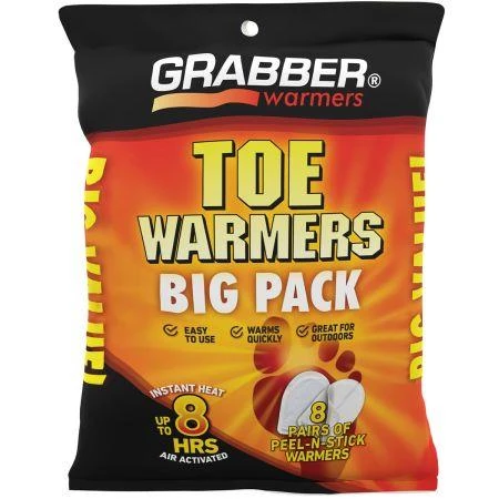 GRABBER® Peel N’ Stick Toe Warmers, 8-Pair Pack #G802240 - 03162605615