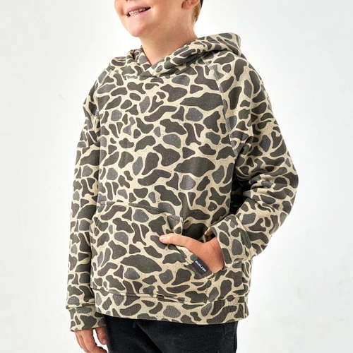 Burlebo Youth Fleece Hoodie - Classic Deer Camo   #Y-FH-CDC -