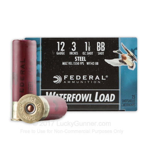 Speed-Shok Waterfowl 12 Ga 3" 1-1/8 oz BBB Non-Toxic Steel Shot #WF143 BBB - 029465027872