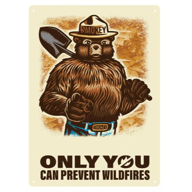 Rivers Edge Only You Can Prevent Wildfires Tin Sign #4559 - GameMasters