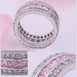Color: Pink Stone,Size: 11 - LUMINA Pure & Pink Banquet Rings K290-6053909253