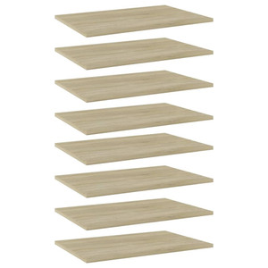 Bookshelf Boards 8 pcs Sonoma Oak 23.6"x15.7"x0.6" Engineered Wood A949-805257