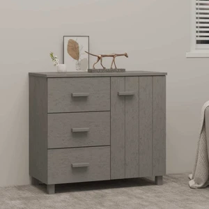  Sideboard HAMAR Light Gray 35.4"x15.7"x31.5" Solid Pinewood A949-340431