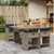 5 Piece Garden Dining Set with Cushions Grey Poly Rattan A949-3277852