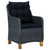 3 Piece Patio Lounge Set with Cushions Poly Rattan Dark Gray A949-3060180