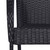 5 Piece Patio Dining Set Black Poly Rattan A949-3156668