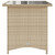Patio Table with Glass Top Beige 43.3"x26.8"x27.6" Poly Rattan A949-366353
