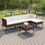 6 Piece Patio Lounge Set with Cushions Poly Rattan Brown A949-3094383