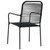 5 Piece Patio Dining Set Cotton Rope and Steel Black A949-48569