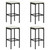 5 Piece Patio Bar Set with Cushions Black Poly Rattan A949-3187632