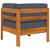 2 Piece Patio Lounge Set with Dark Gray Cushions Acacia Wood A949-310637