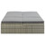Convertible Sun Bed with Cushion Poly Rattan Gray A949-46244