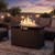 44.5 Inch Propane Fire Pit Table Rattan Gas 2-in-1 with Stainless Steel Burner-Black & Gray - Color D681-NP12914