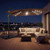 10 FT Cantilever Patio Umbrella with 32 Solar LED Lights and 220 LBS Base-Beige B593-NP13285+NP12183