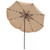 10 FT Scalloped Solar Patio Umbrella with 24 LED Lights and Tilt Adjustment-Beige B593-NP13216