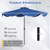 10 FT Scalloped Solar Patio Umbrella with 24 LED Lights and Tilt Adjustment-Beige B593-NP13216