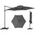 10 FT Patio Cantilever Umbrella with 360 Rotation and Air Vent for Backyard and Poolside-Tan B593-NP13288
