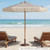 7 Feet Patio Umbrella with Fringe Sun-Protective Beach Umbrella with Boho Tassel-Green - Color: Gre D681-NP12858GN