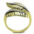 TK1707 - Two-Tone IP Gold (Ion Plating) Stainless Steel Ring with Epoxy  in Jet A874-TK1707