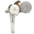 0W296 - Rhodium + Ruthenium Brass Ring with Synthetic Pearl in Multi Color A874-0W296