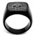 TK2306 - IP Black(Ion Plating) Stainless Steel Ring with No Stone A874-TK2306