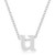 Rhodium Plated Finish Initial U Pendant R599-P11409R-V00-U