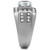 TK348 - High polished (no plating) Stainless Steel Ring with AAA Grade CZ  in Clear A874-TK348