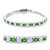 46906 - Rhodium Brass Bracelet with Synthetic Spinel in Emerald A874-46906