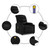 Massage Recliner Chair Black Faux Leather A949-3206847
