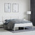 Metal Bed Frame without Mattress with Headboard White 59.1"x78.7 A949-374488