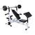 Weight Bench with Weight Rack, Barbell and Dumbbell Set 198.4 lb A949-275373