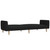 2-Seater Sofa Bed Black Fabric A949-375786